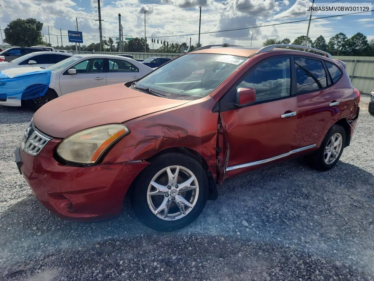 NISSAN ROGUE 2011, VIN JN8AS5MV0BW301129