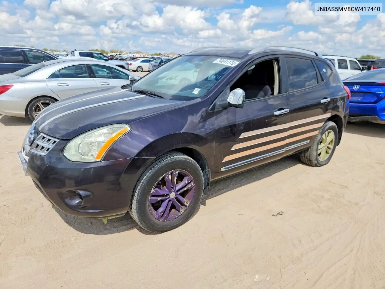 NISSAN ROGUE 2012, VIN JN8AS5MV8CW417440