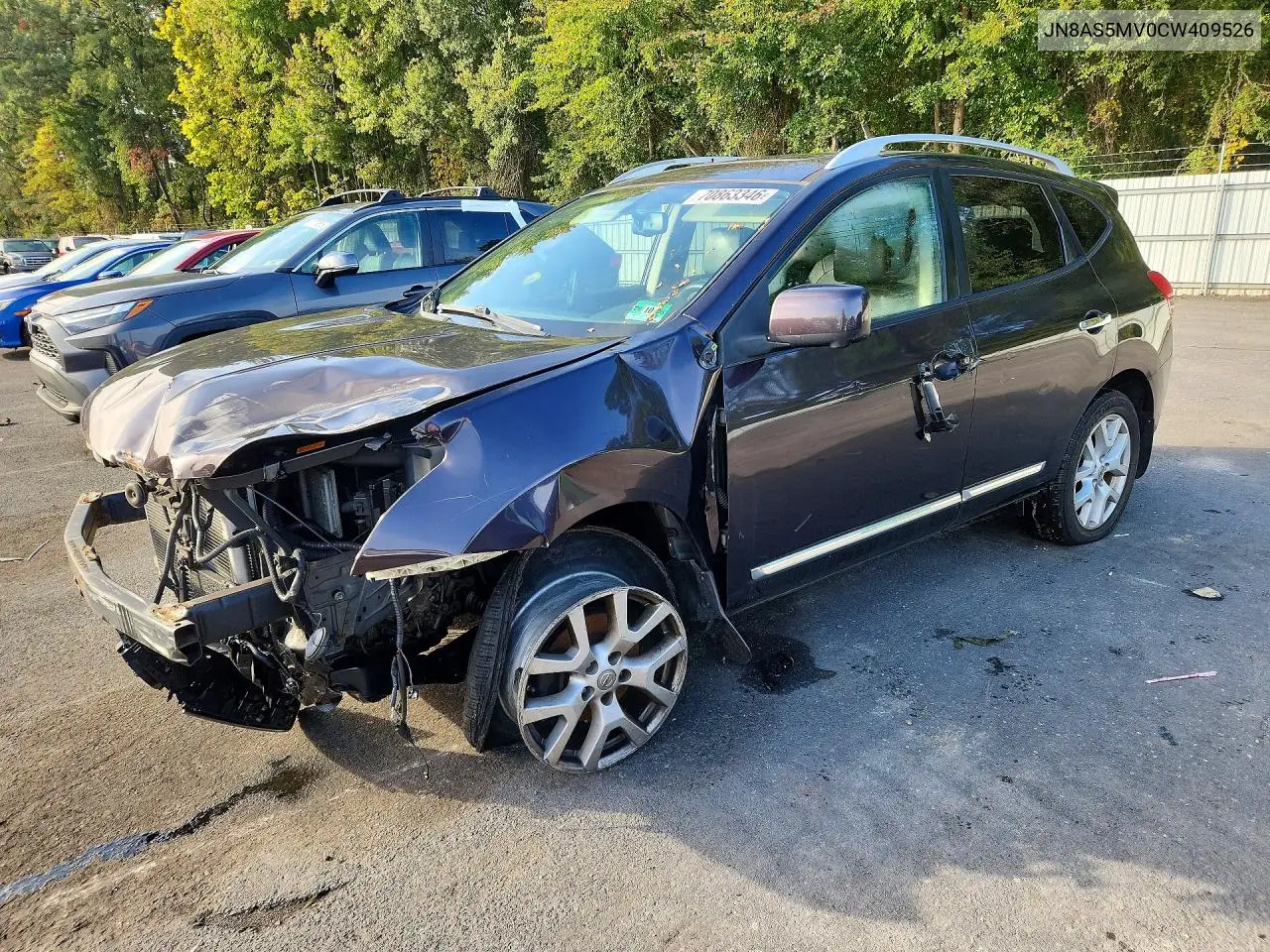 NISSAN ROGUE 2012, VIN JN8AS5MV0CW409526