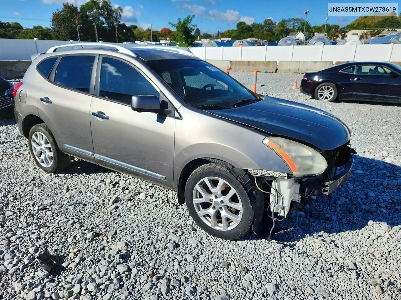 2012 NISSAN ROGUE VIN JN8AS5MTXCW278619 — фото 4