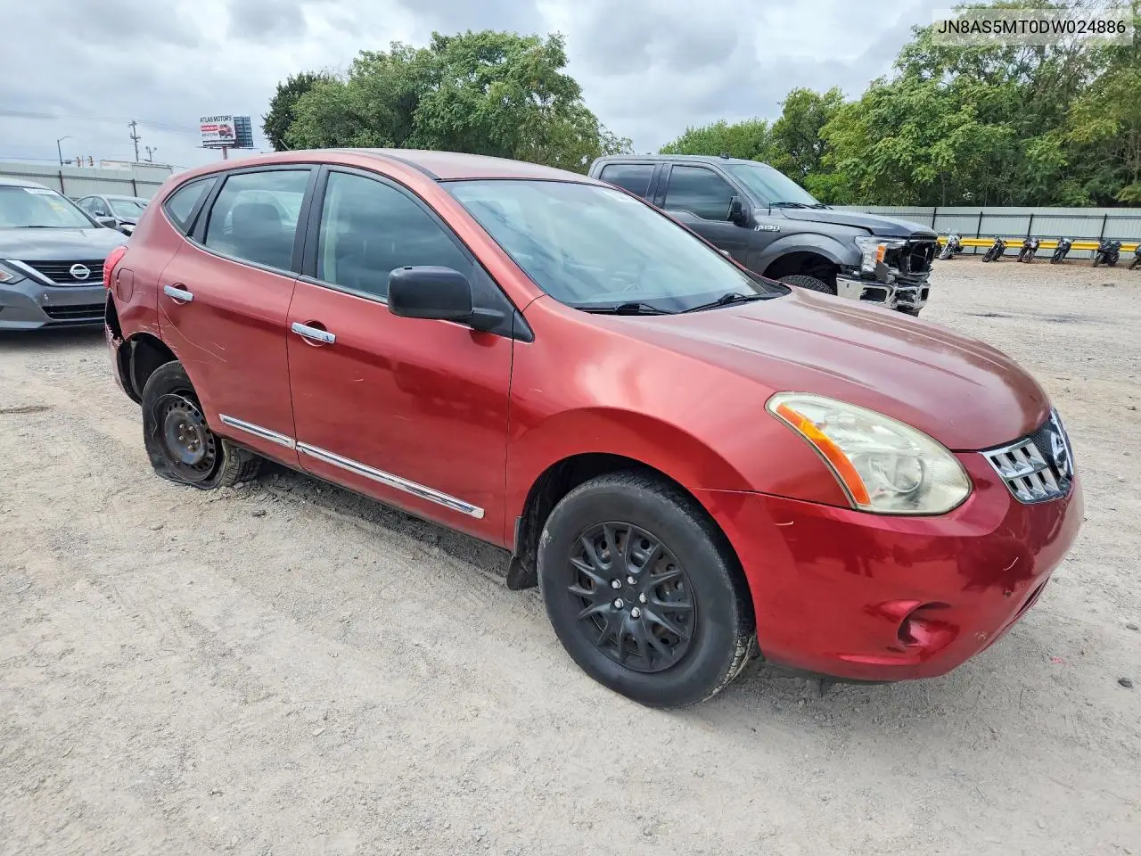 2013 NISSAN ROGUE VIN JN8AS5MT0DW024886 — фото 4