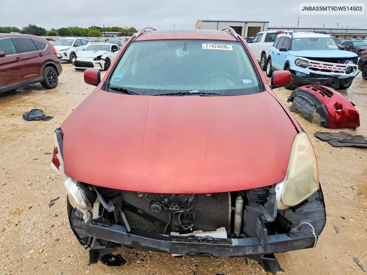2013 NISSAN ROGUE VIN JN8AS5MT9DW514503 — фото 5