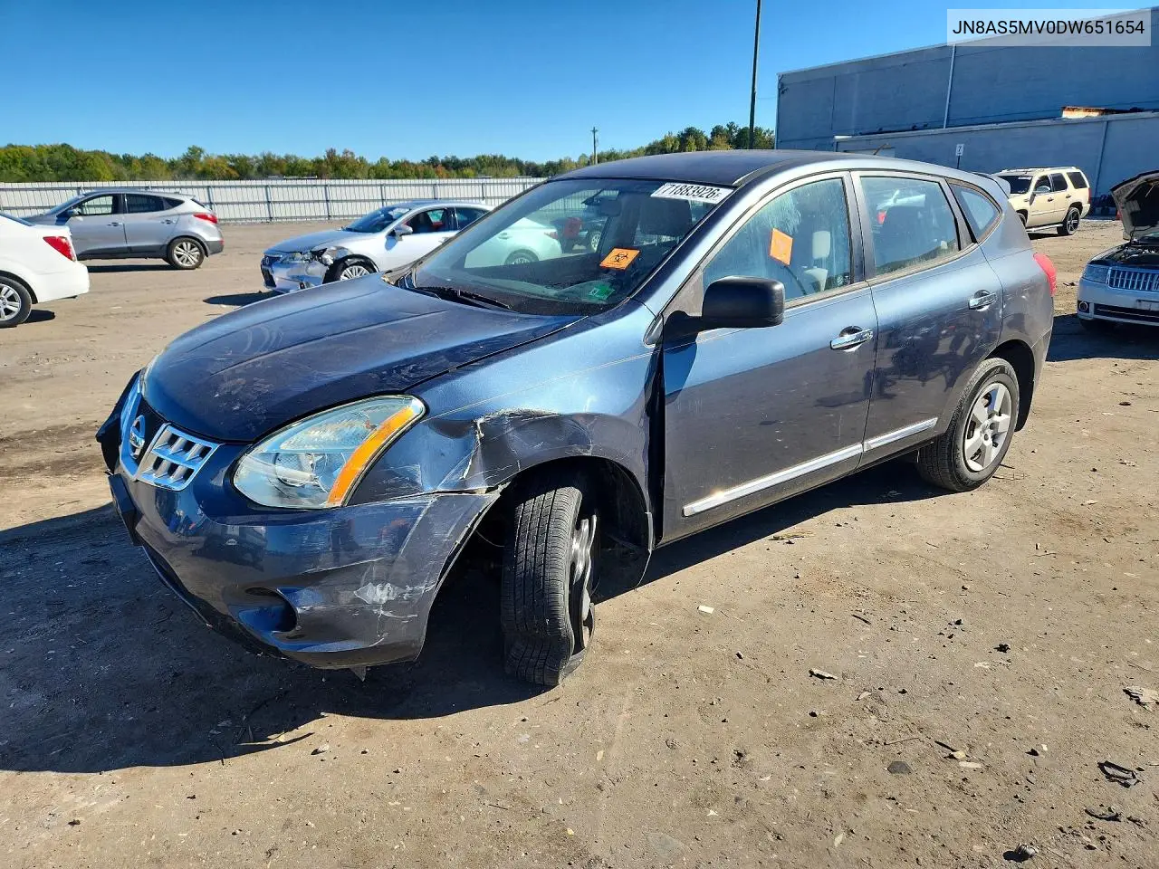 NISSAN ROGUE 2013, VIN JN8AS5MV0DW651654