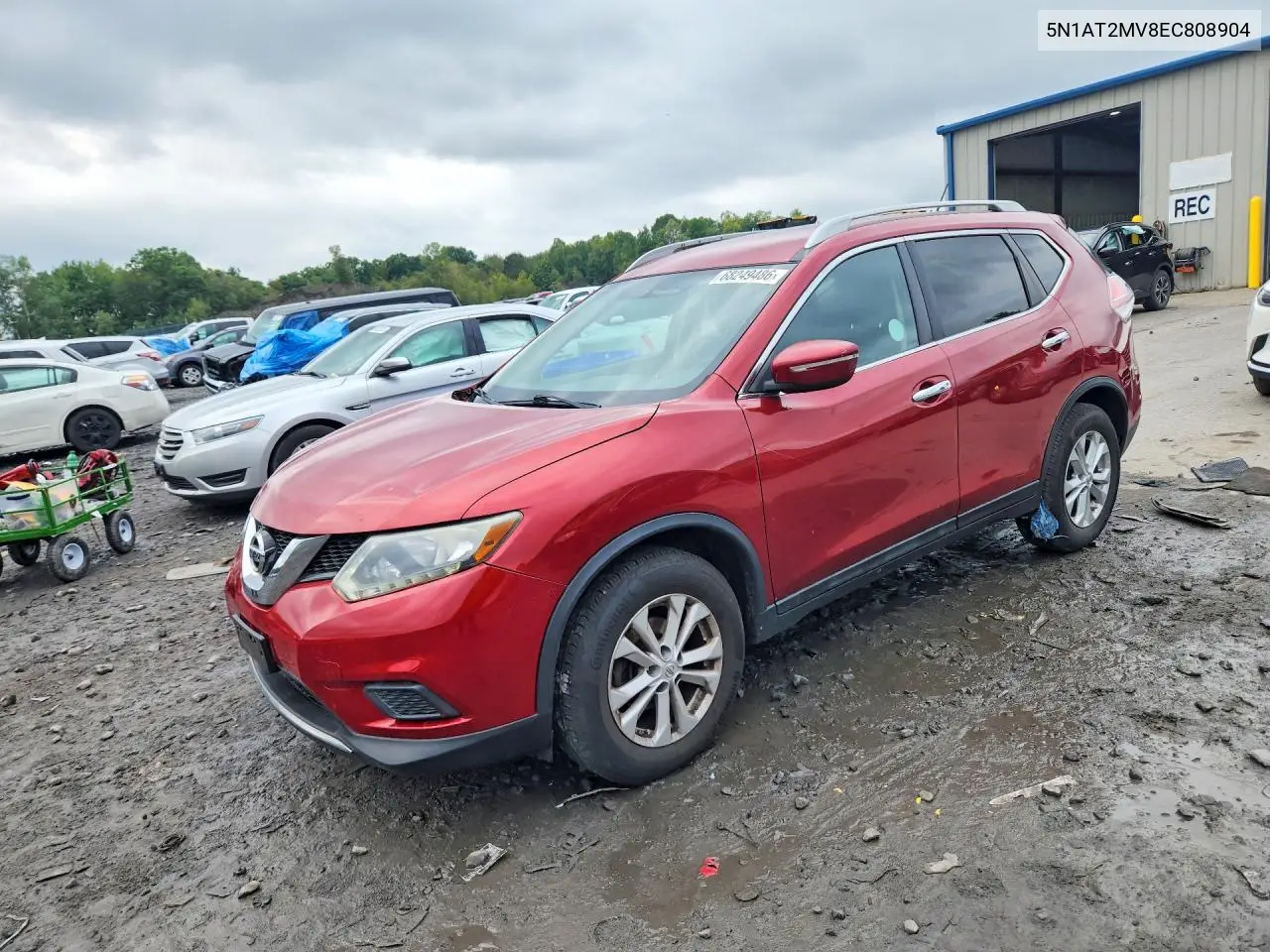 NISSAN ROGUE 2014, VIN 5N1AT2MV8EC808904
