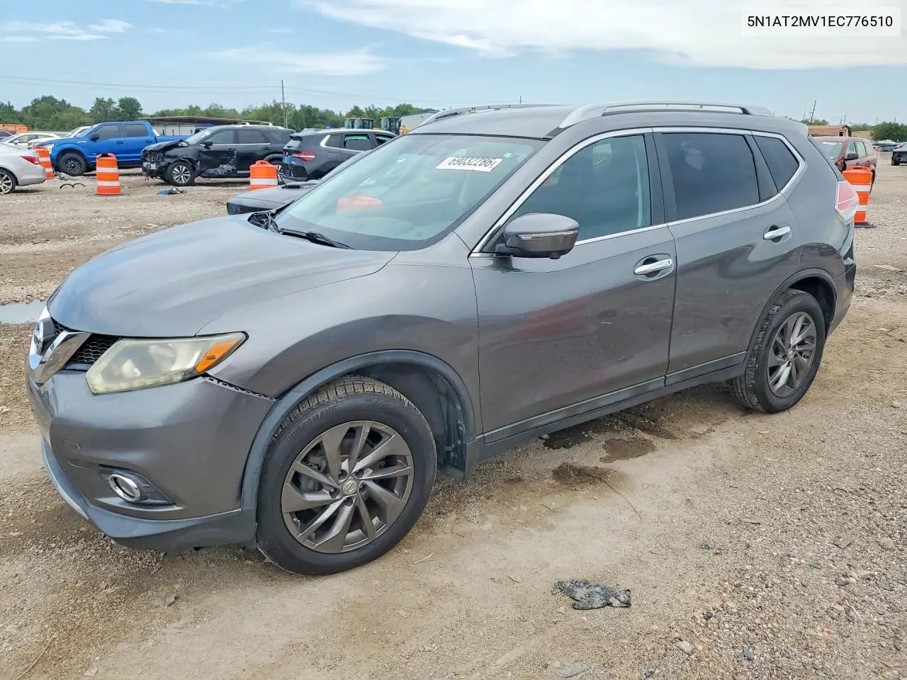 NISSAN ROGUE 2014, VIN 5N1AT2MV1EC776510