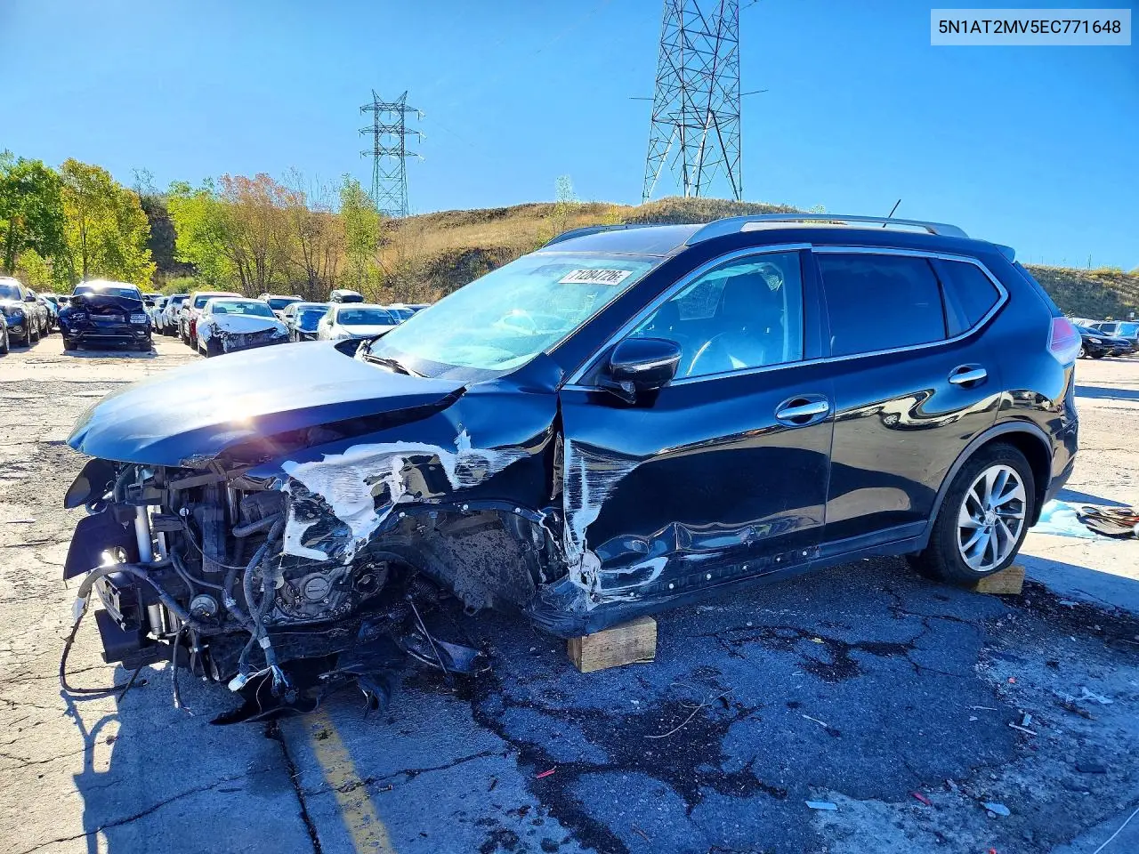 NISSAN ROGUE 2014, VIN 5N1AT2MV5EC771648