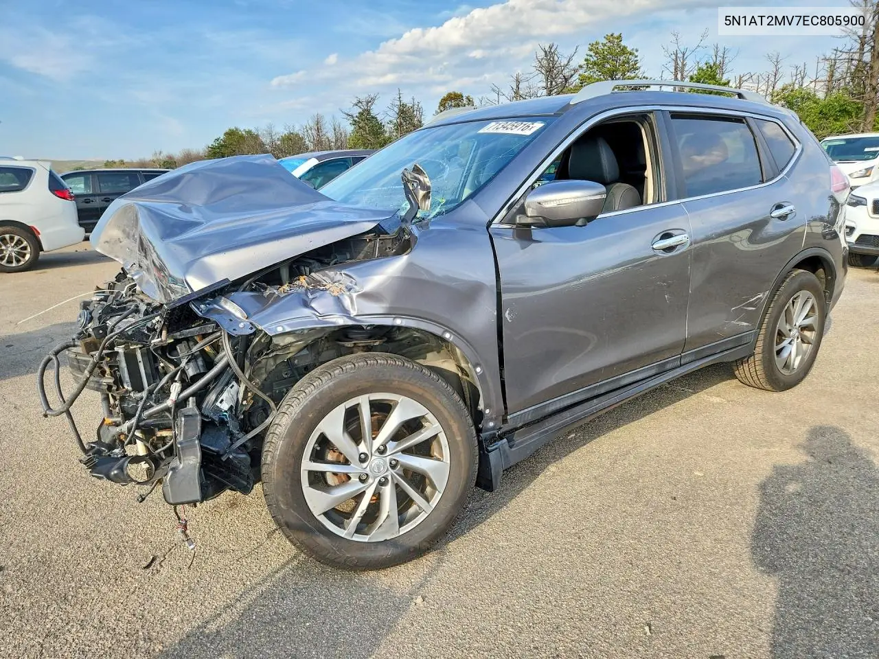NISSAN ROGUE 2014, VIN 5N1AT2MV7EC805900
