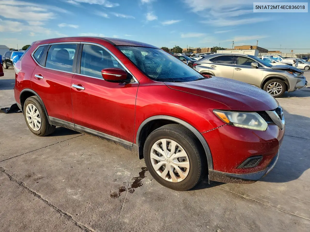 2014 NISSAN ROGUE VIN 5N1AT2MT4EC836018 — фото 4