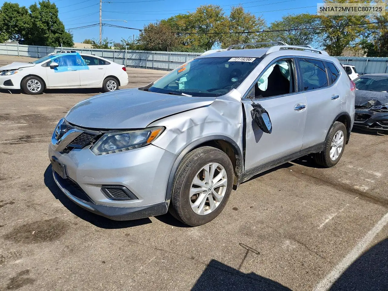 NISSAN ROGUE 2014, VIN 5N1AT2MV1EC807125