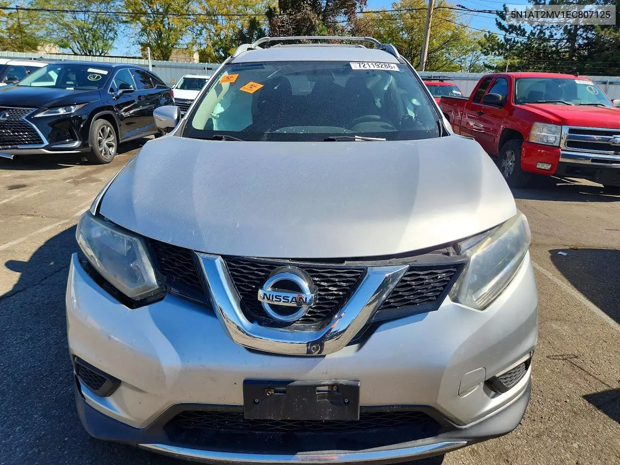 2014 NISSAN ROGUE VIN 5N1AT2MV1EC807125 — фото 5