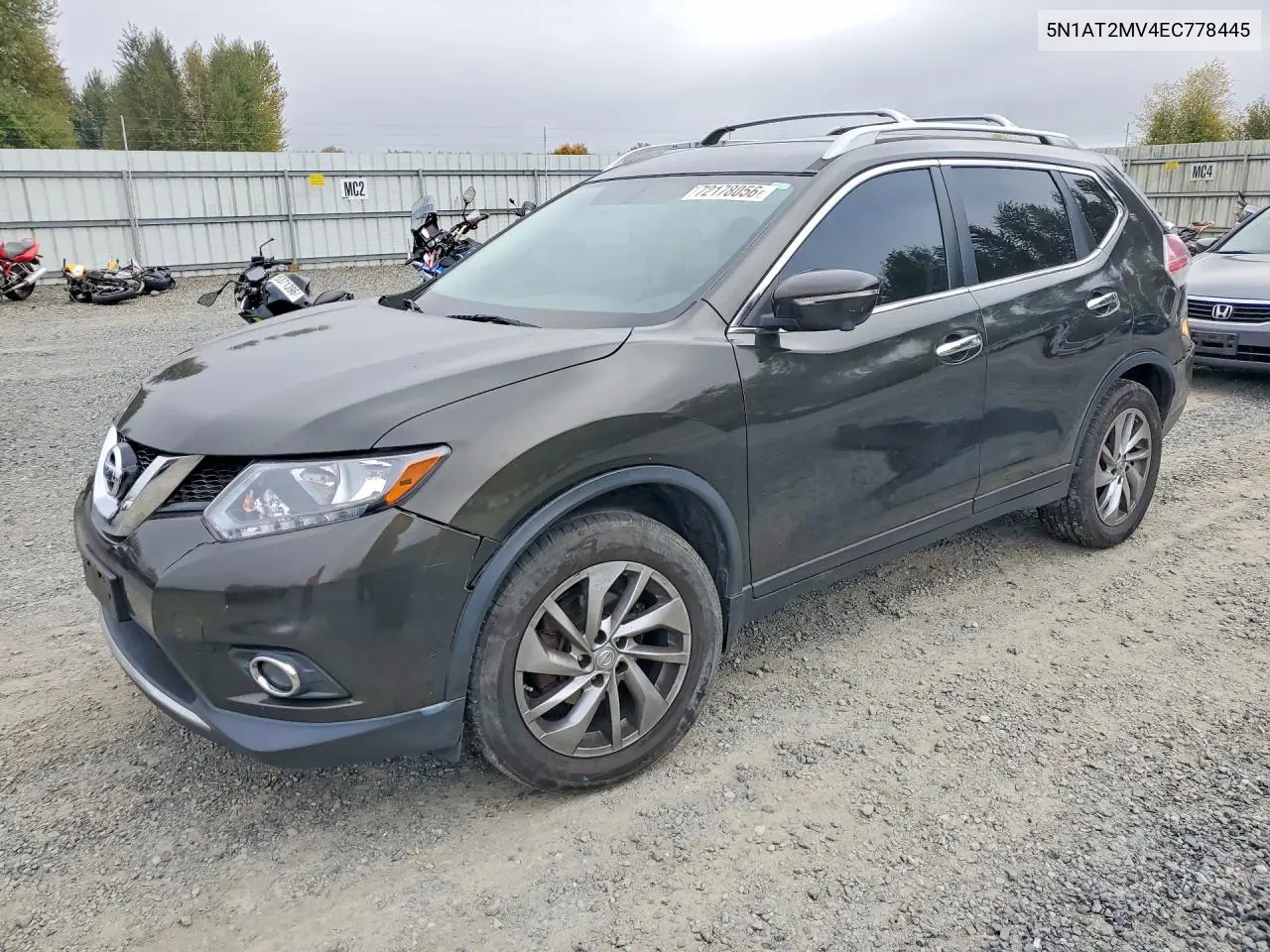 NISSAN ROGUE 2014, VIN 5N1AT2MV4EC778445