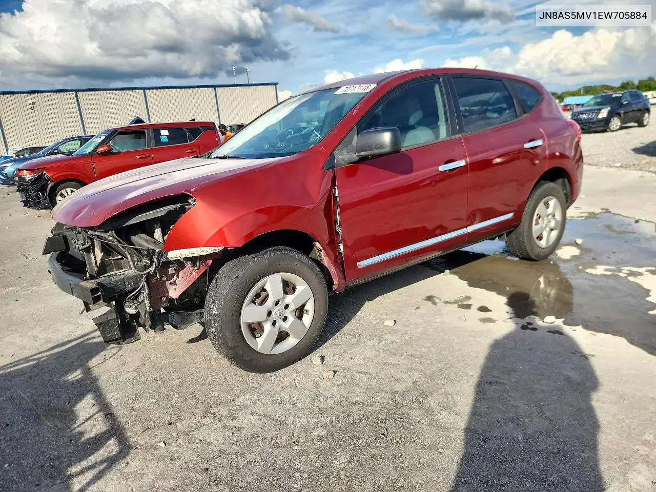 NISSAN ROGUE 2014, VIN JN8AS5MV1EW705884