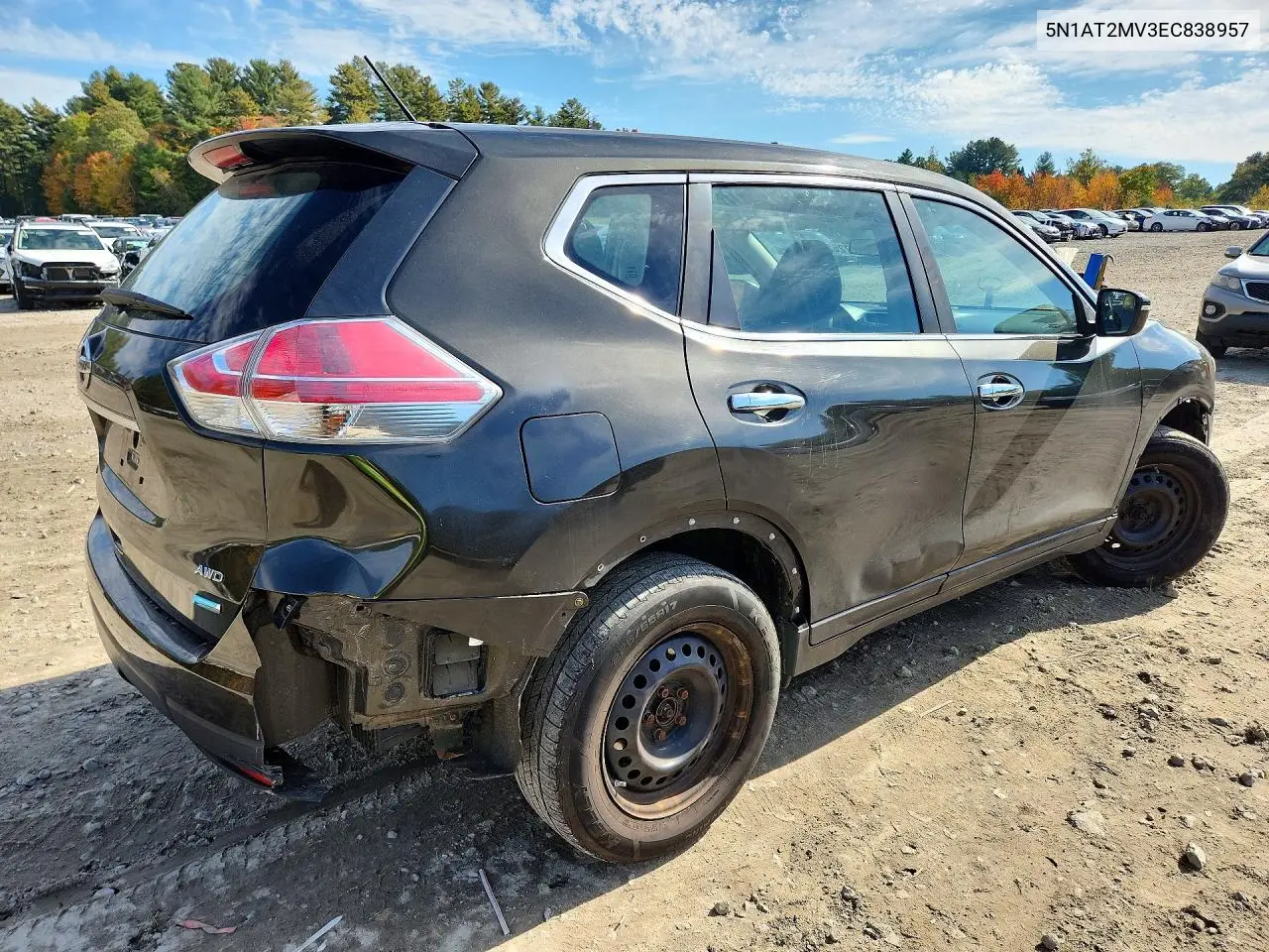 2014 NISSAN ROGUE VIN 5N1AT2MV3EC838957 — фото 3