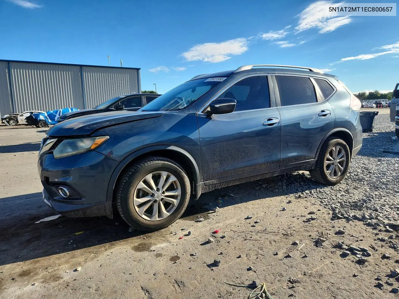 NISSAN ROGUE 2014, VIN 5N1AT2MT1EC800657