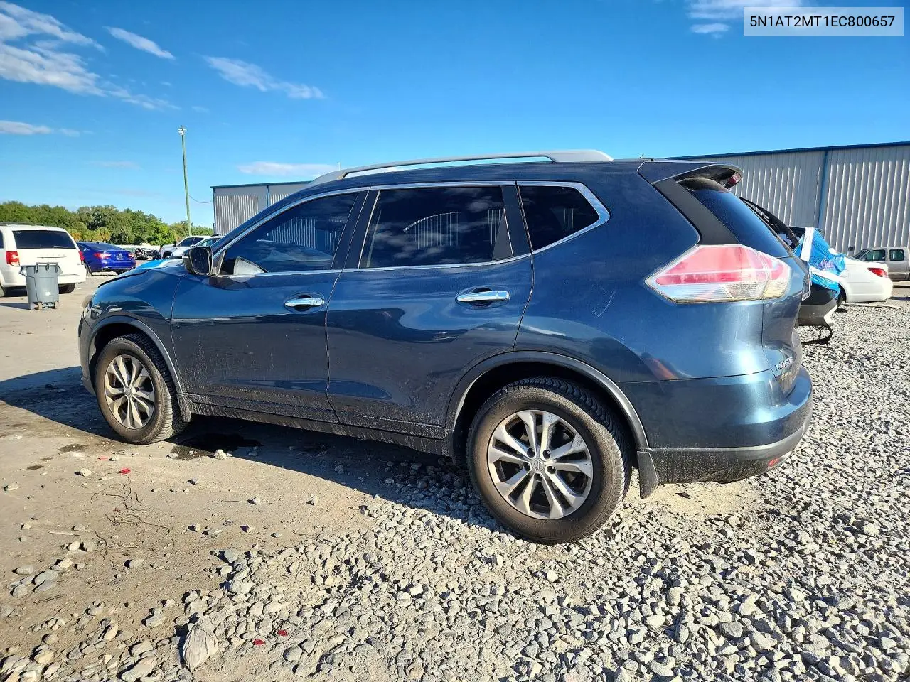 2014 NISSAN ROGUE VIN 5N1AT2MT1EC800657 — фото 2