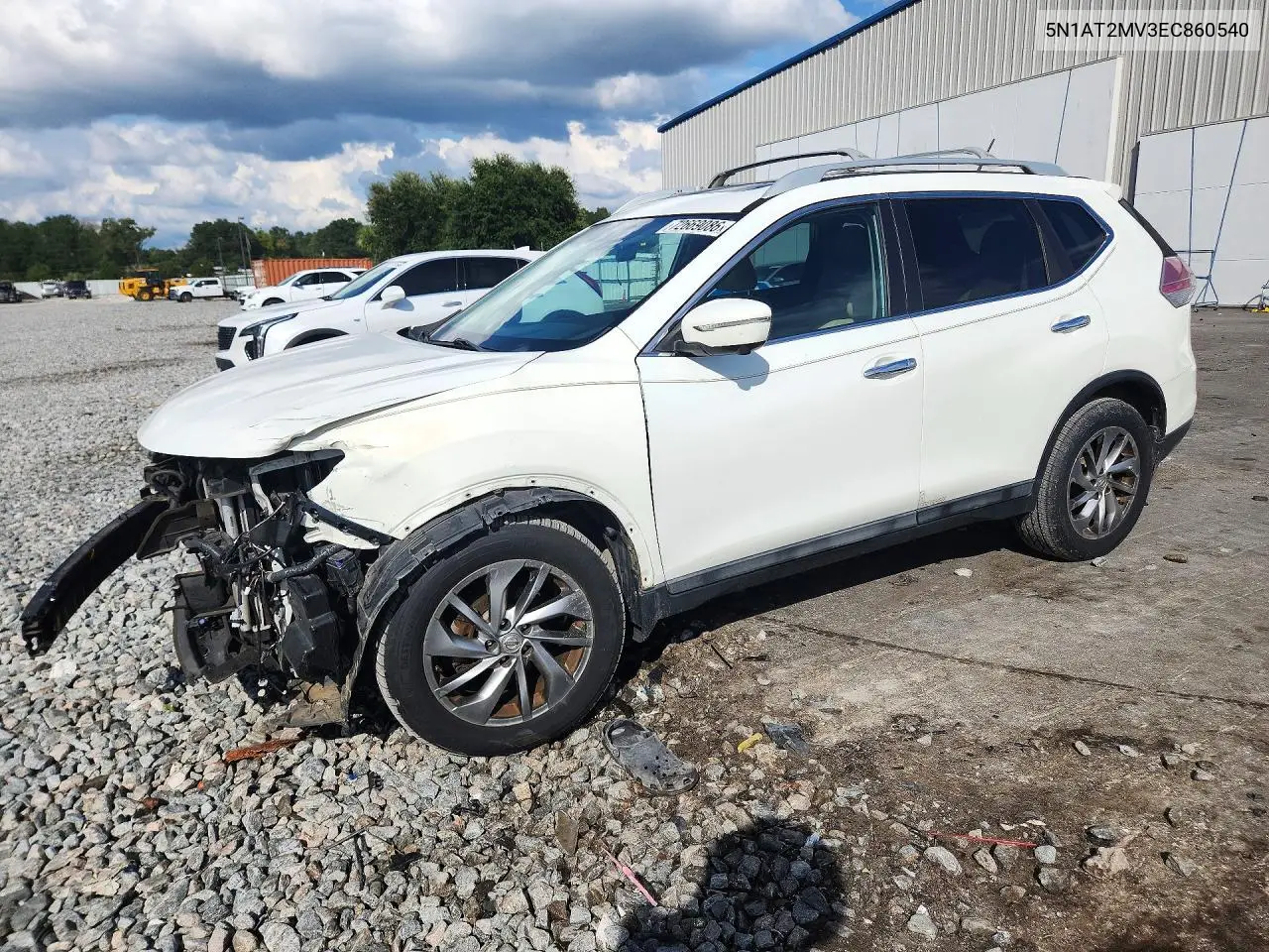 NISSAN ROGUE 2014, VIN 5N1AT2MV3EC860540