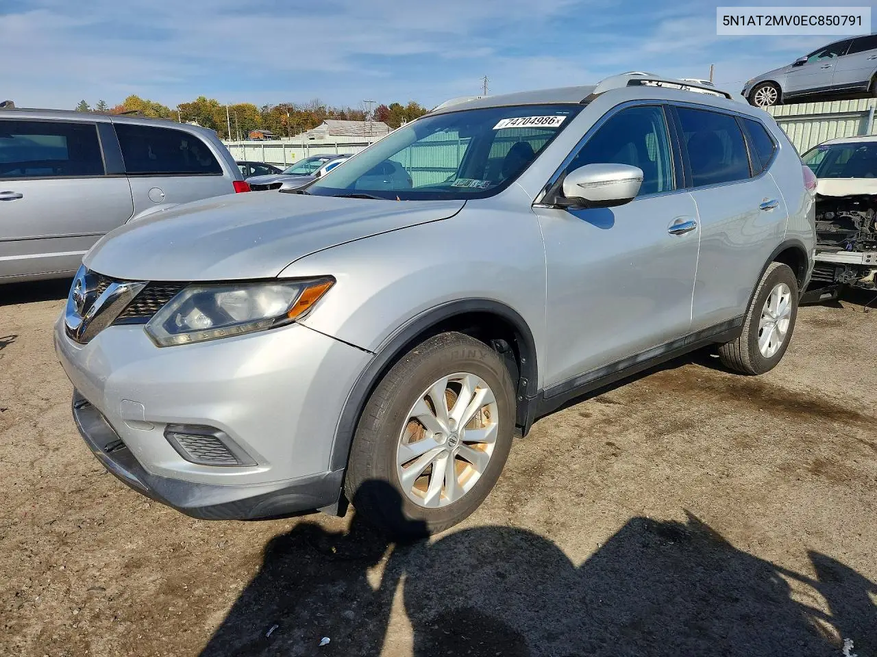 NISSAN ROGUE 2014, VIN 5N1AT2MV0EC850791