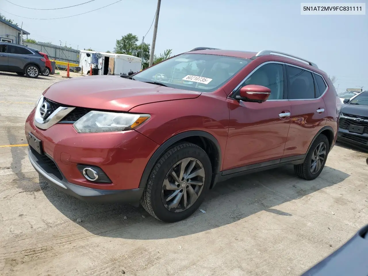 NISSAN ROGUE 2015, VIN 5N1AT2MV9FC831111