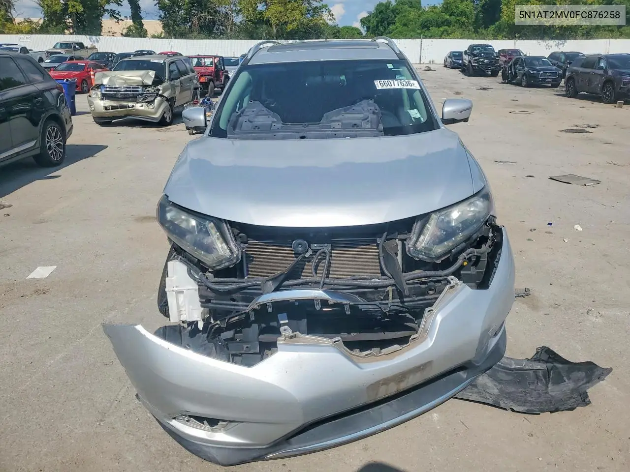 2015 NISSAN ROGUE VIN 5N1AT2MV0FC876258 — фото 5