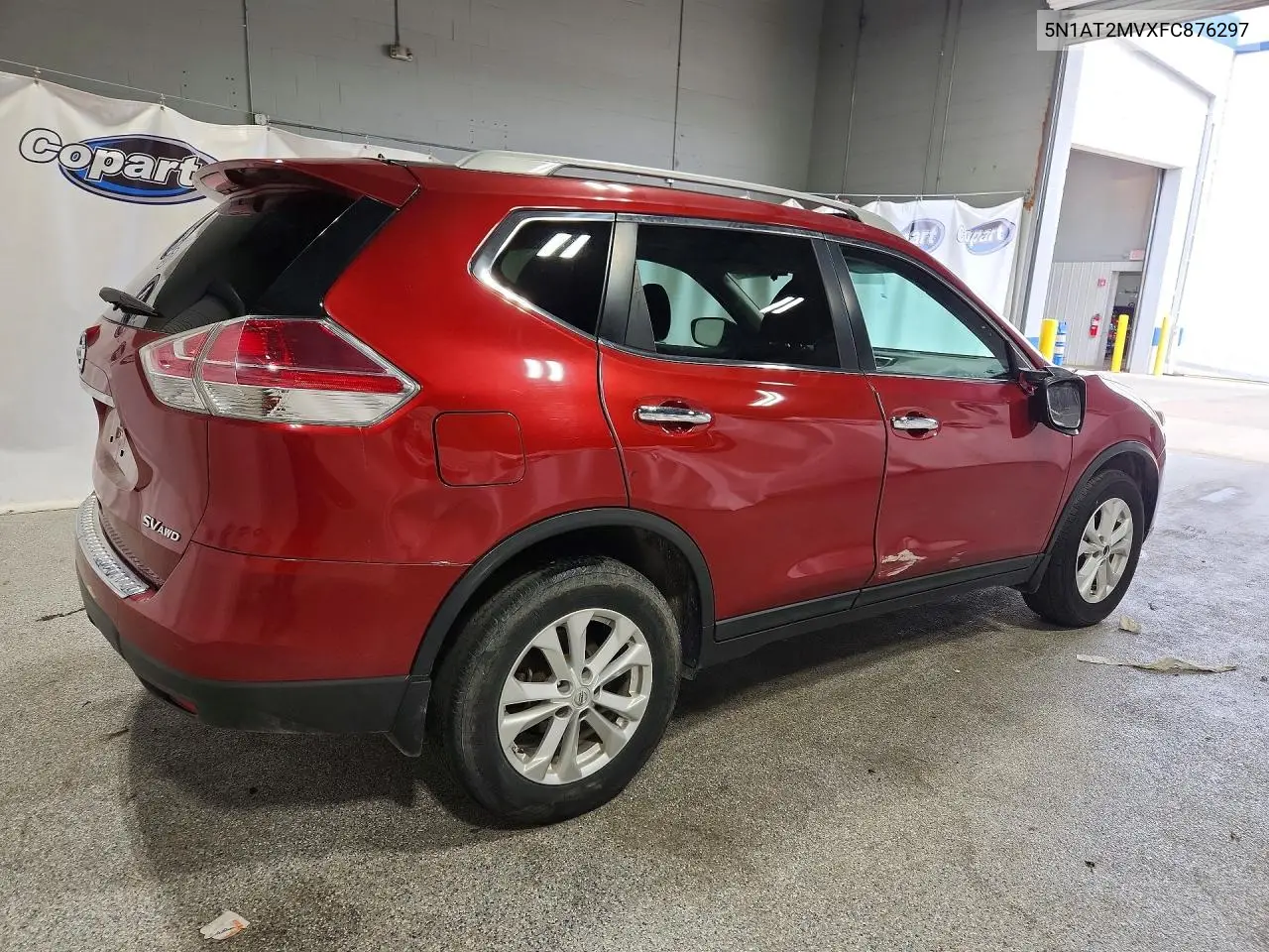 2015 NISSAN ROGUE VIN 5N1AT2MVXFC876297 — фото 3