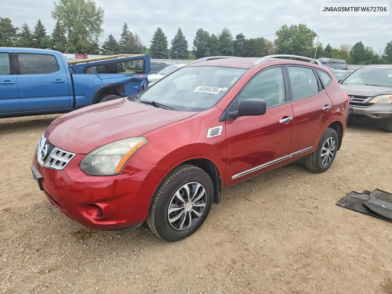 NISSAN ROGUE 2015, VIN JN8AS5MT8FW672706