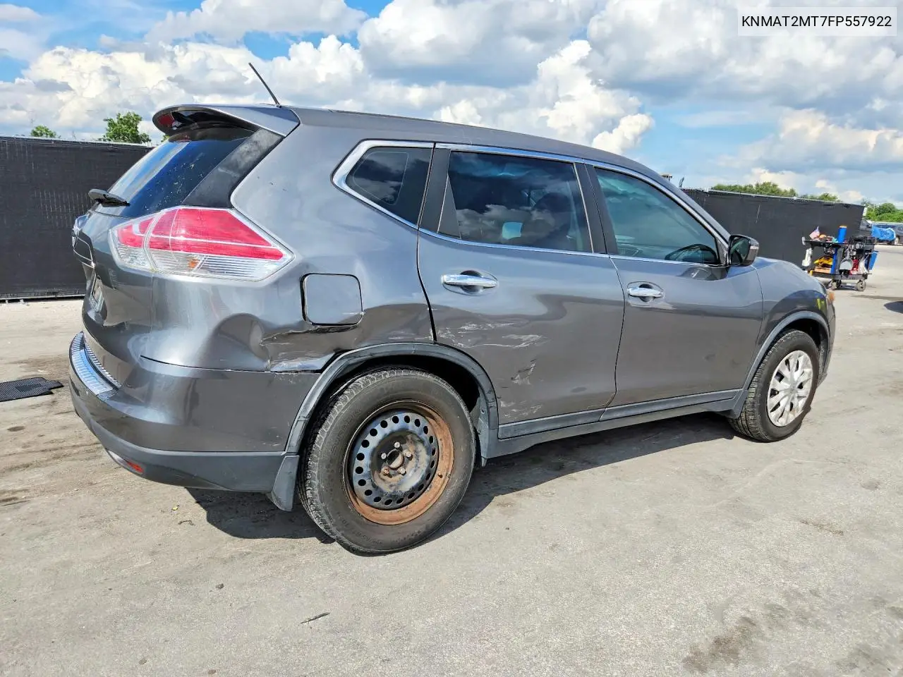 2015 NISSAN ROGUE VIN KNMAT2MT7FP557922 — фото 3