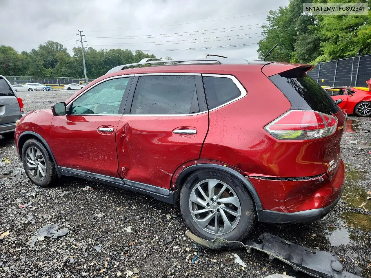 2015 NISSAN ROGUE VIN 5N1AT2MV1FC892341 — фото 2