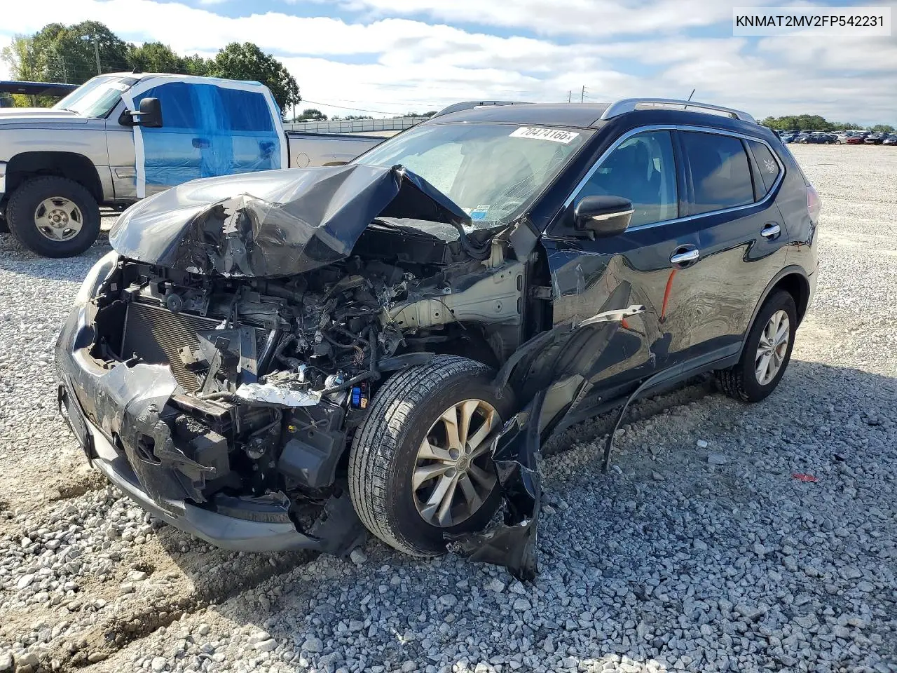 NISSAN ROGUE 2015, VIN KNMAT2MV2FP542231