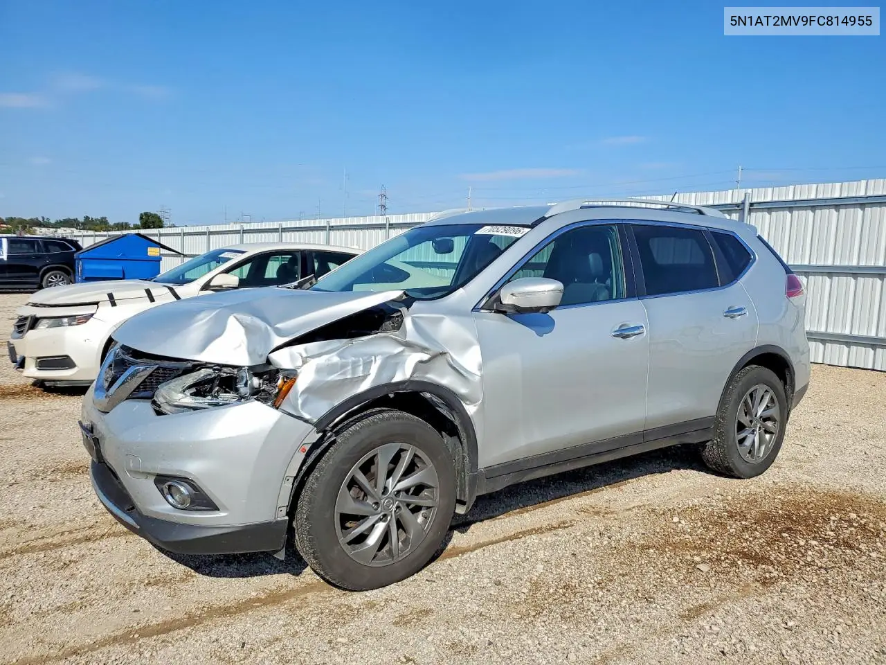 NISSAN ROGUE 2015, VIN 5N1AT2MV9FC814955
