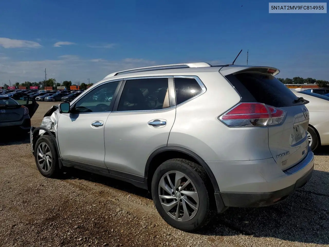 2015 NISSAN ROGUE VIN 5N1AT2MV9FC814955 — фото 2