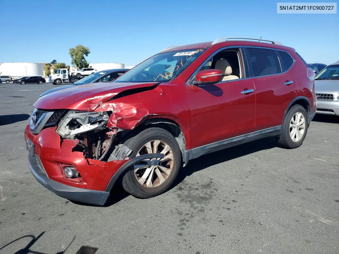 NISSAN ROGUE 2015, VIN 5N1AT2MT1FC900727
