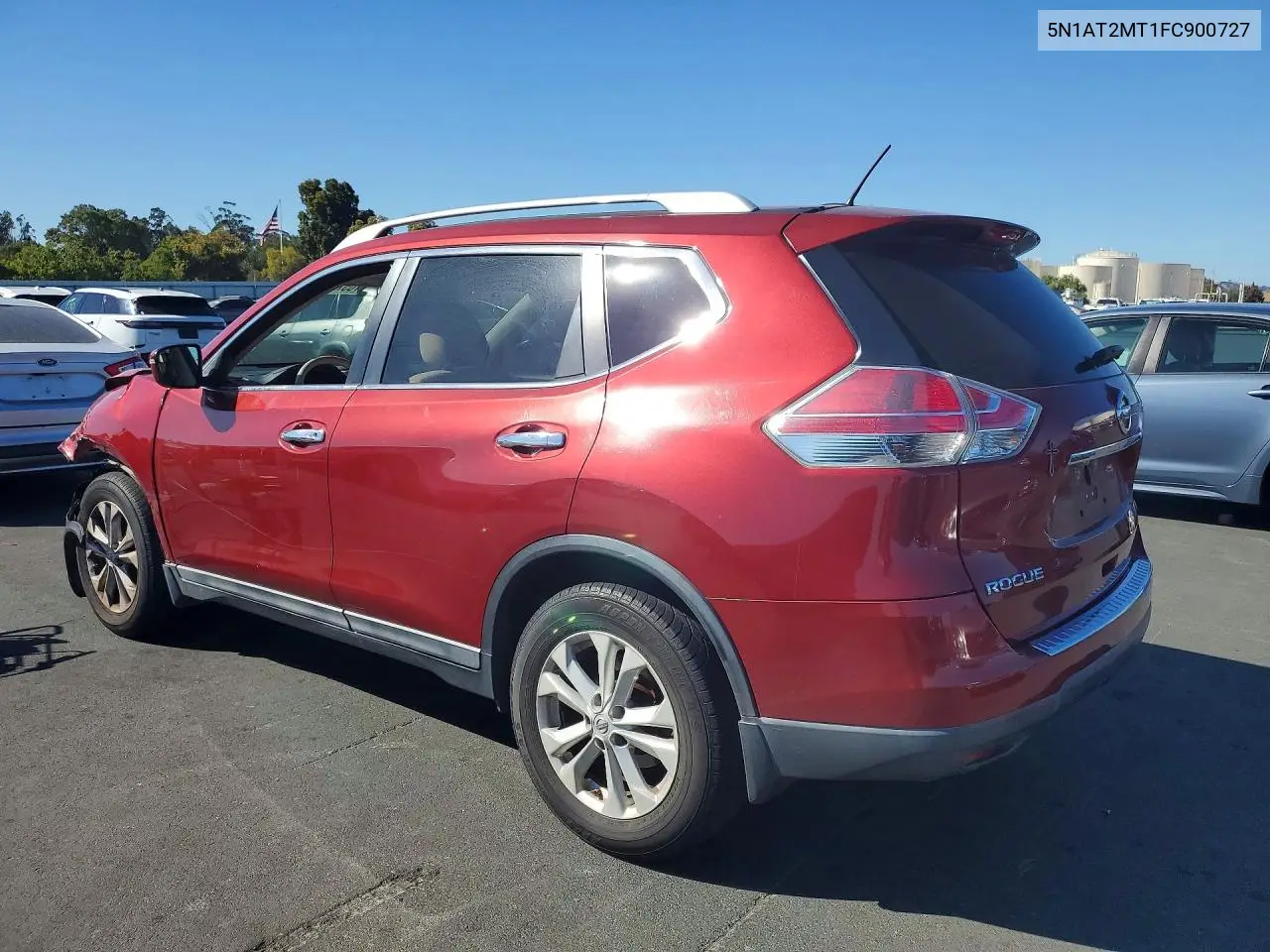 2015 NISSAN ROGUE VIN 5N1AT2MT1FC900727 — фото 2