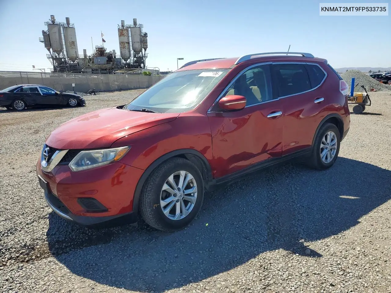 NISSAN ROGUE 2015, VIN KNMAT2MT9FP533735