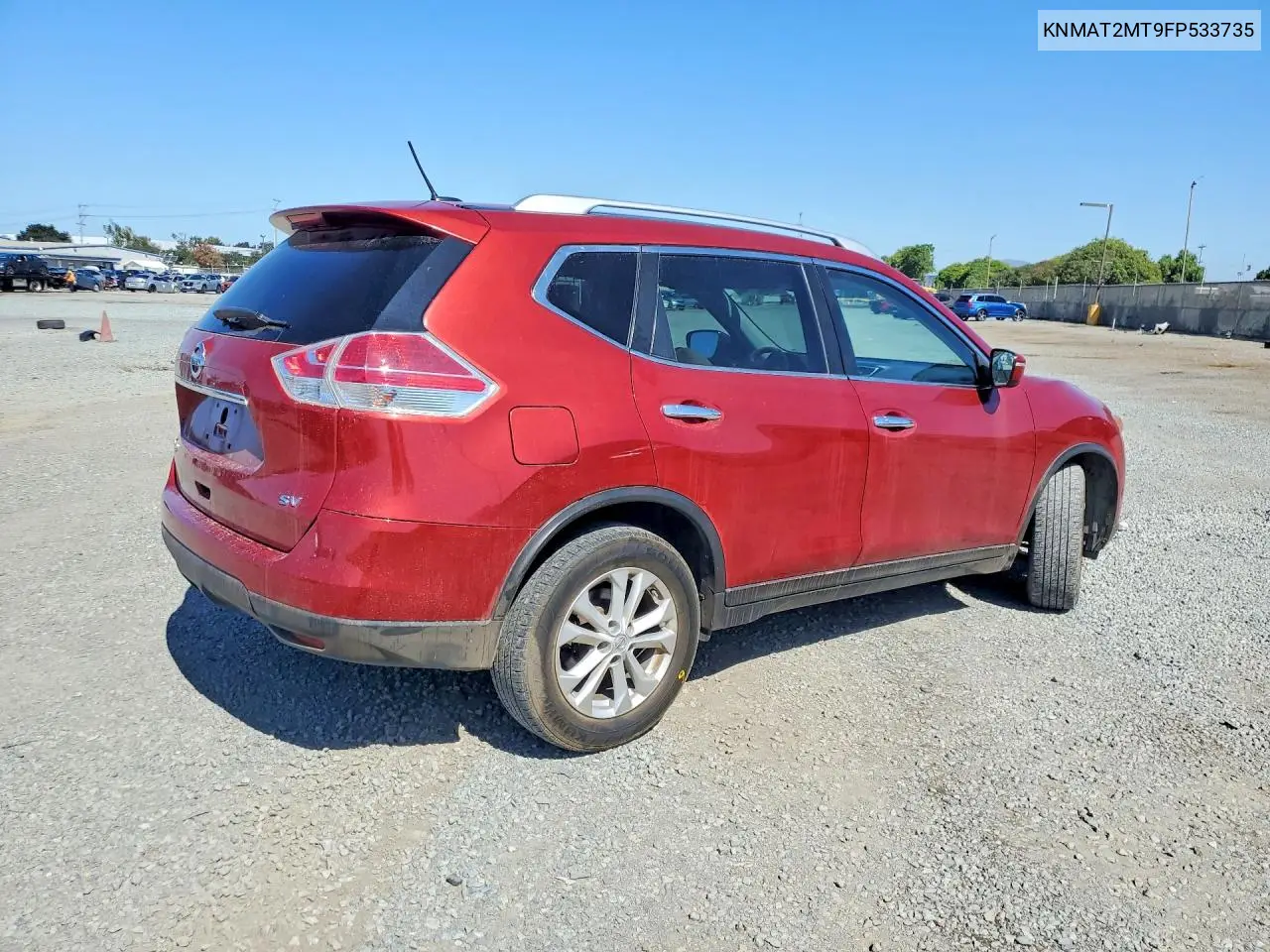 2015 NISSAN ROGUE VIN KNMAT2MT9FP533735 — фото 3