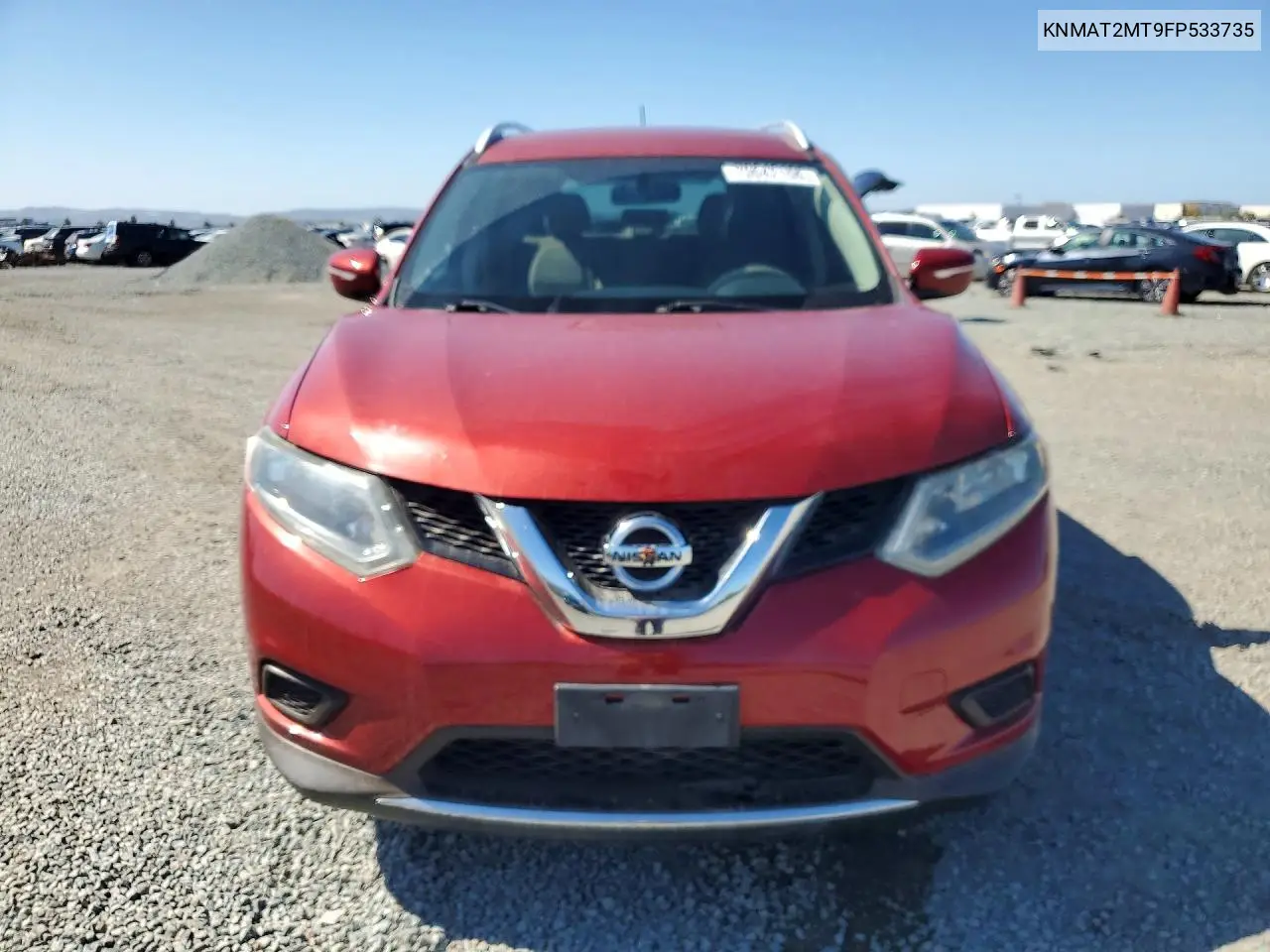 2015 NISSAN ROGUE VIN KNMAT2MT9FP533735 — фото 5
