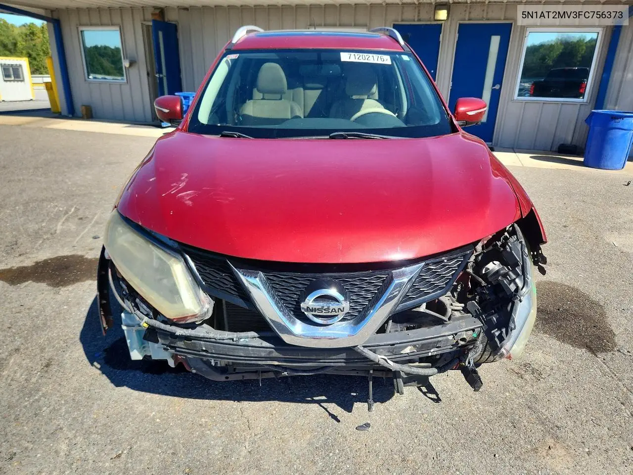 2015 NISSAN ROGUE VIN 5N1AT2MV3FC756373 — фото 5