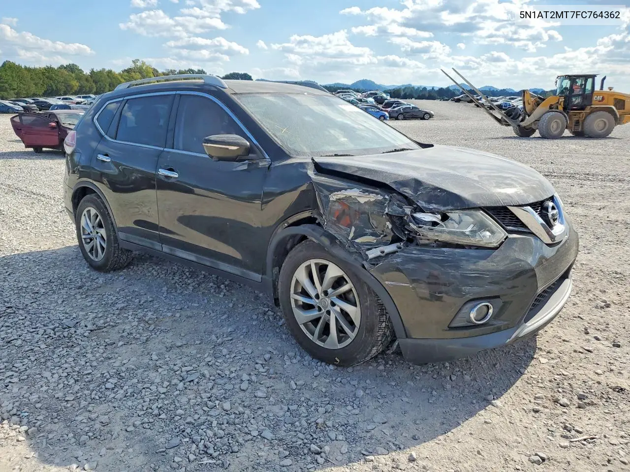 2015 NISSAN ROGUE VIN 5N1AT2MT7FC764362 — фото 4