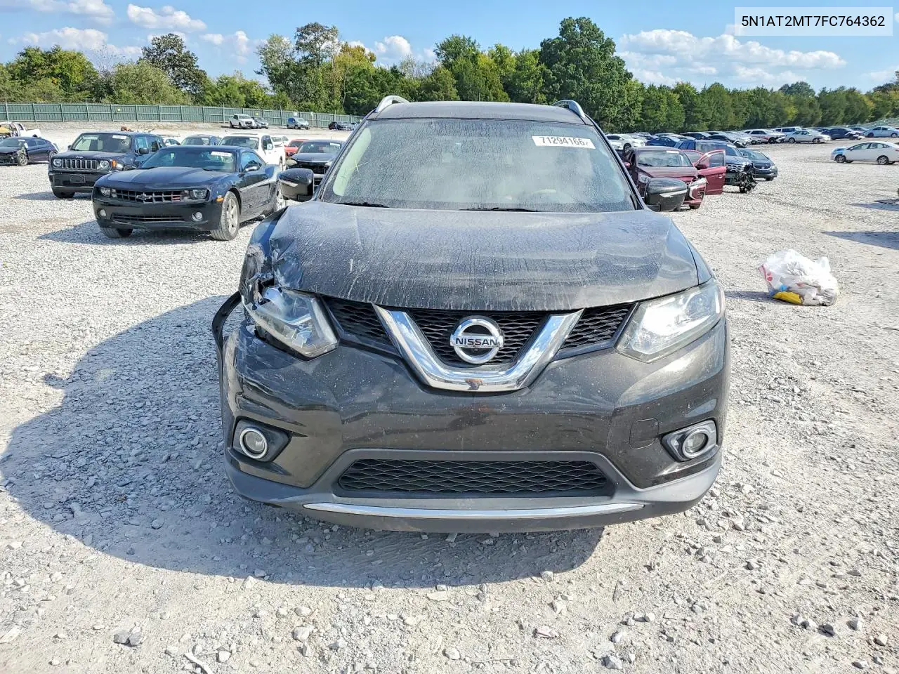 2015 NISSAN ROGUE VIN 5N1AT2MT7FC764362 — фото 5