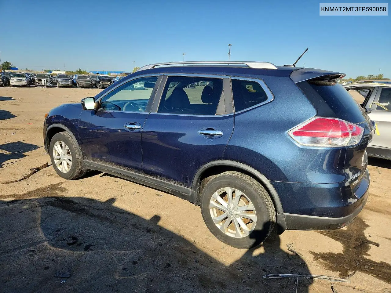2015 NISSAN ROGUE VIN KNMAT2MT3FP590058 — фото 2