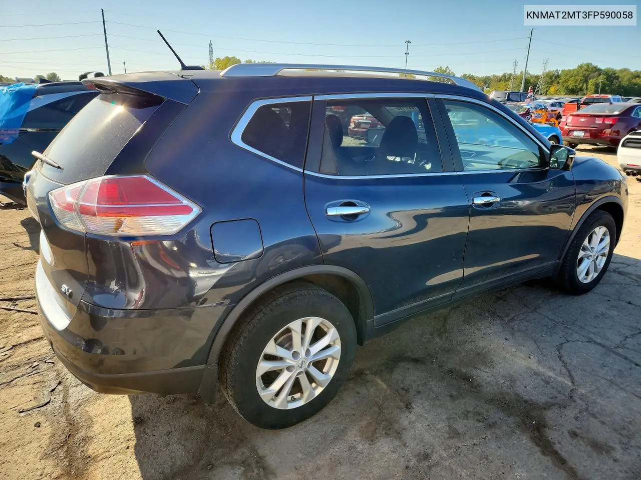 2015 NISSAN ROGUE VIN KNMAT2MT3FP590058 — фото 3