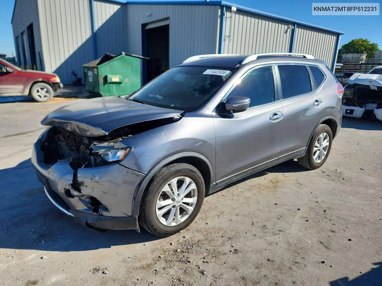 NISSAN ROGUE 2015, VIN KNMAT2MT8FP512231