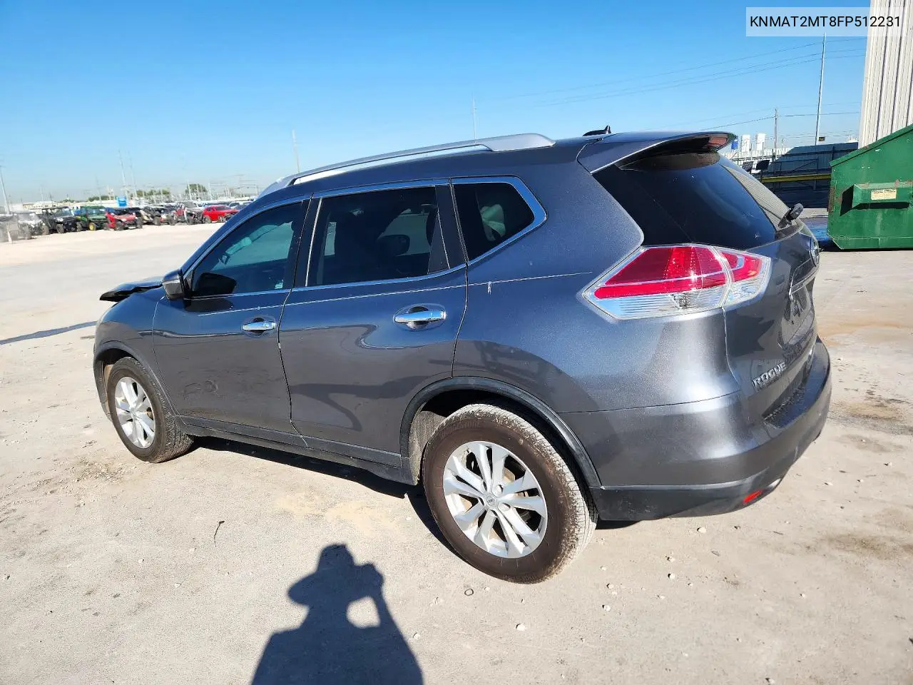 2015 NISSAN ROGUE VIN KNMAT2MT8FP512231 — фото 2