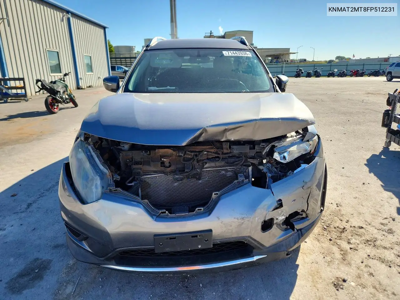 2015 NISSAN ROGUE VIN KNMAT2MT8FP512231 — фото 5