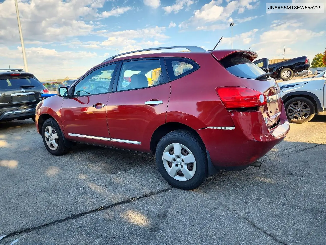 2015 NISSAN ROGUE VIN JN8AS5MT3FW655229 — фото 2