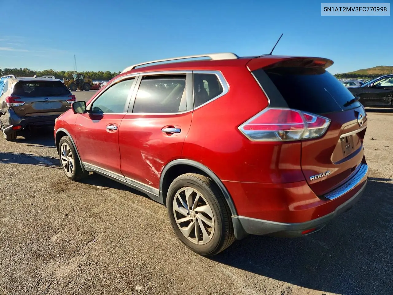 2015 NISSAN ROGUE VIN 5N1AT2MV3FC770998 — фото 2