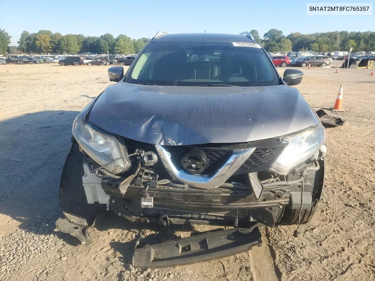2015 NISSAN ROGUE VIN 5N1AT2MT8FC765357 — фото 5