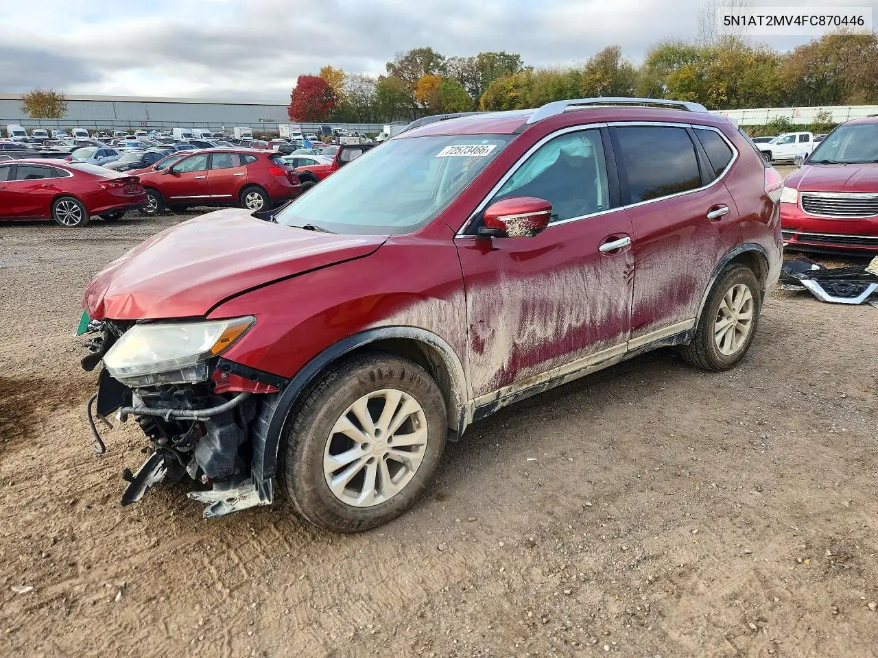 NISSAN ROGUE 2015, VIN 5N1AT2MV4FC870446