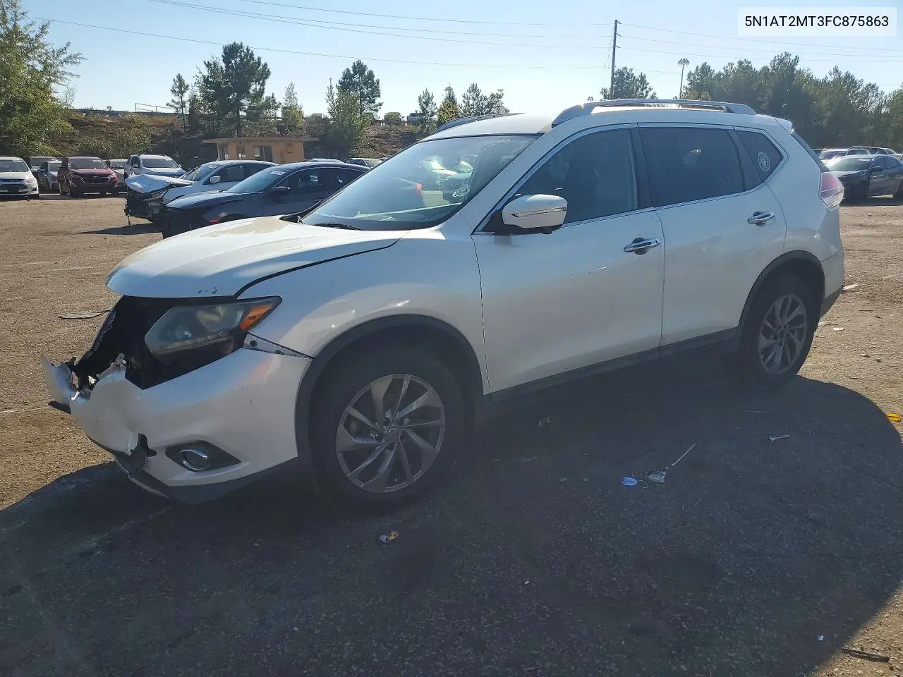 NISSAN ROGUE 2015, VIN 5N1AT2MT3FC875863