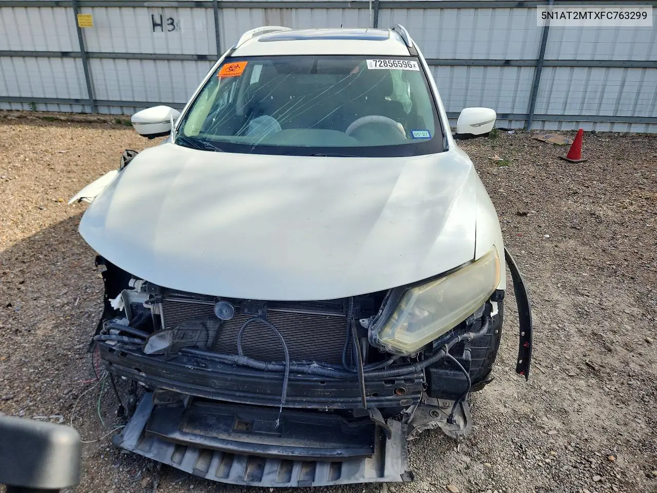2015 NISSAN ROGUE VIN 5N1AT2MTXFC763299 — фото 5