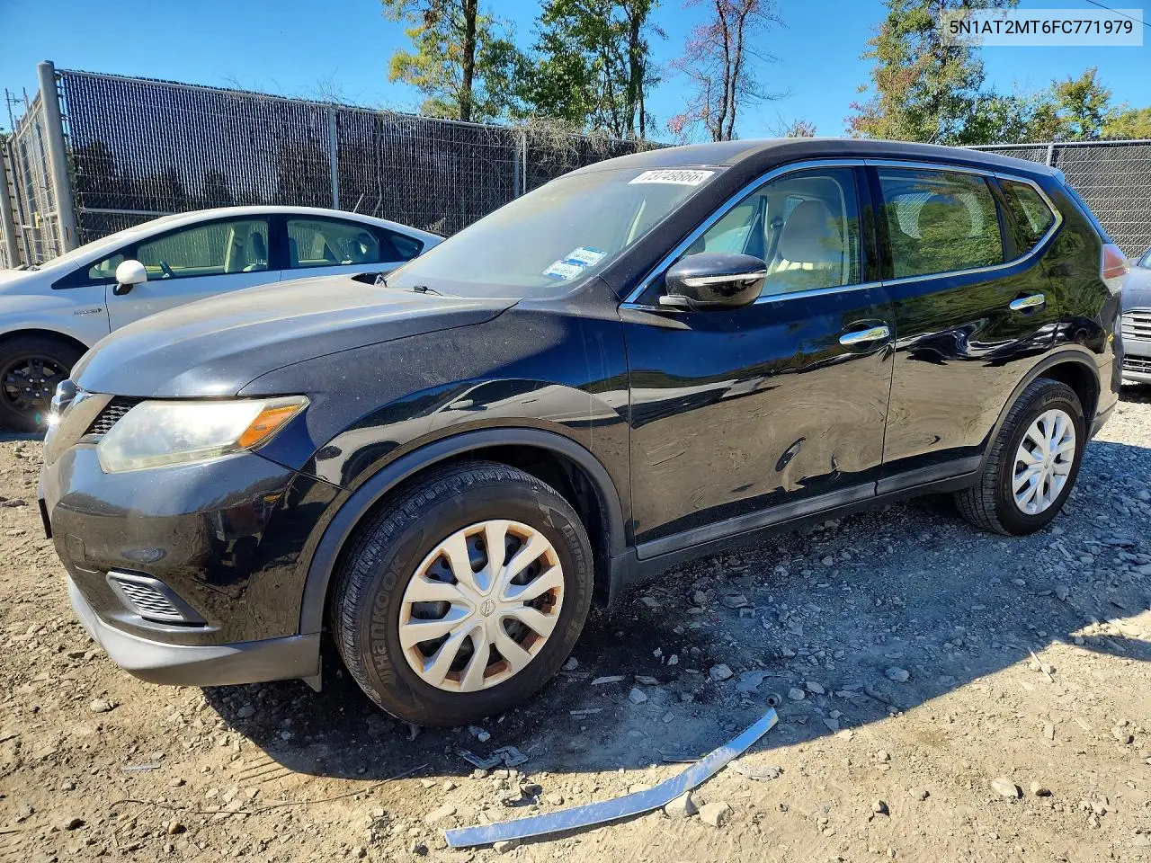 NISSAN ROGUE 2015, VIN 5N1AT2MT6FC771979